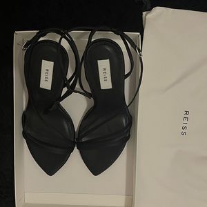 Reiss London heels size 9 satin strap, great for casual or formal wear BRAND NEW